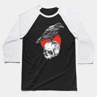 Raven and Skull Baseball T-Shirt